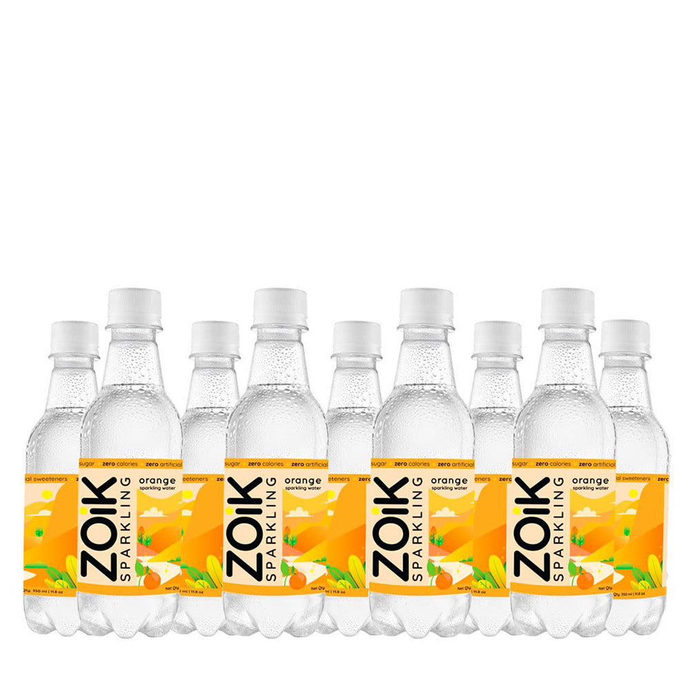ZOiK Orange Flavoured Sparkling Water - 350ml (Pack Size)-Boozlo