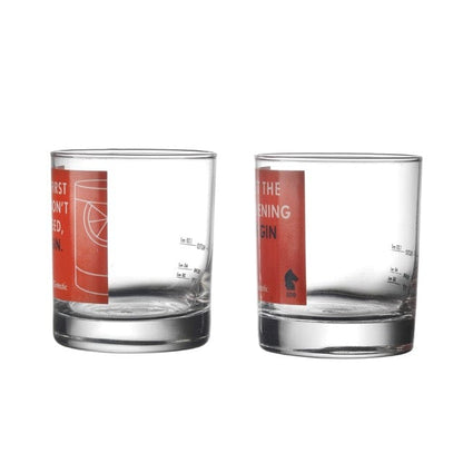 Ek Do Dhai Gin Love Whiskey Glass (Set of 2)