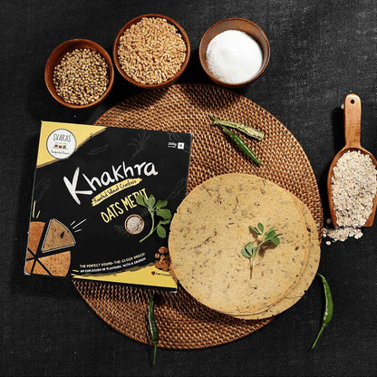Svaras Premium Assorted Flavours Oats Methi, Mexican Smoked Chipotle, American Sour Cream &amp; Onion Khakhra 200gms Each (Pack of 3)-Boozlo
