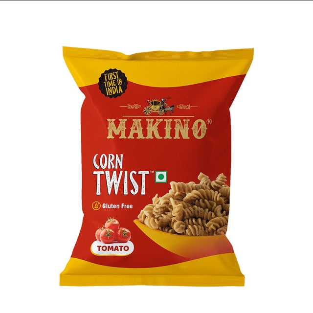 Makino Corn Twist Tomato 60gms (Pack of 6)-Boozlo