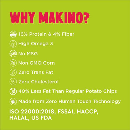 Makino High Protein Super Nachos Indian Chaat - 60gms (Pack of 6)-Boozlo
