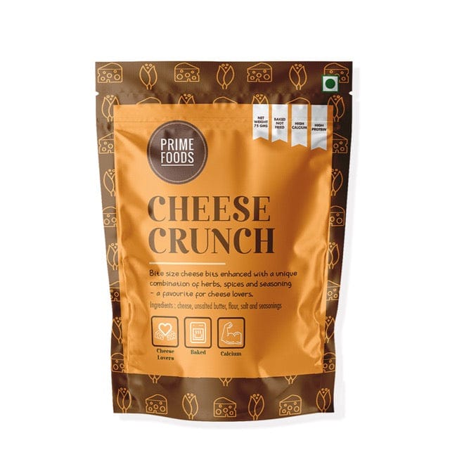 Prime Foods Cheese Crunch Bites - 75gms each (Pack of 4)-Boozlo