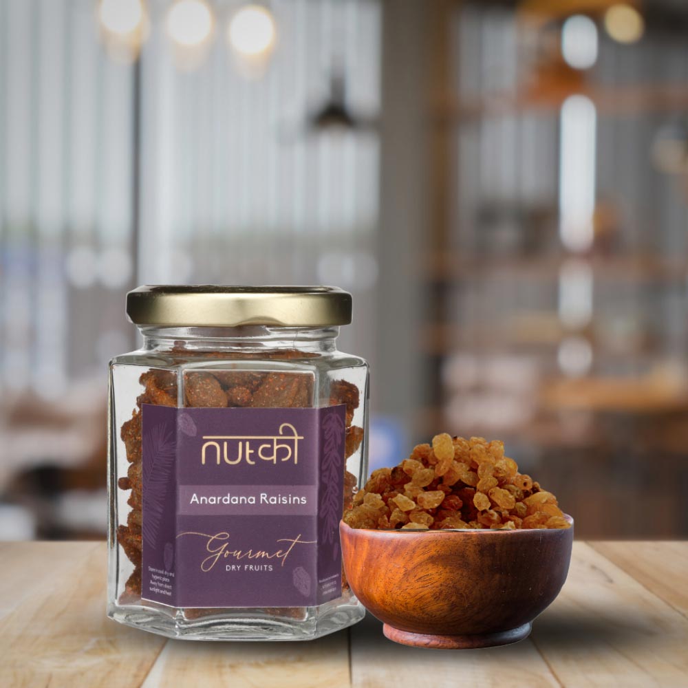 NUTKI Anardana Raisins with Reusable Glass Jar-Boozlo