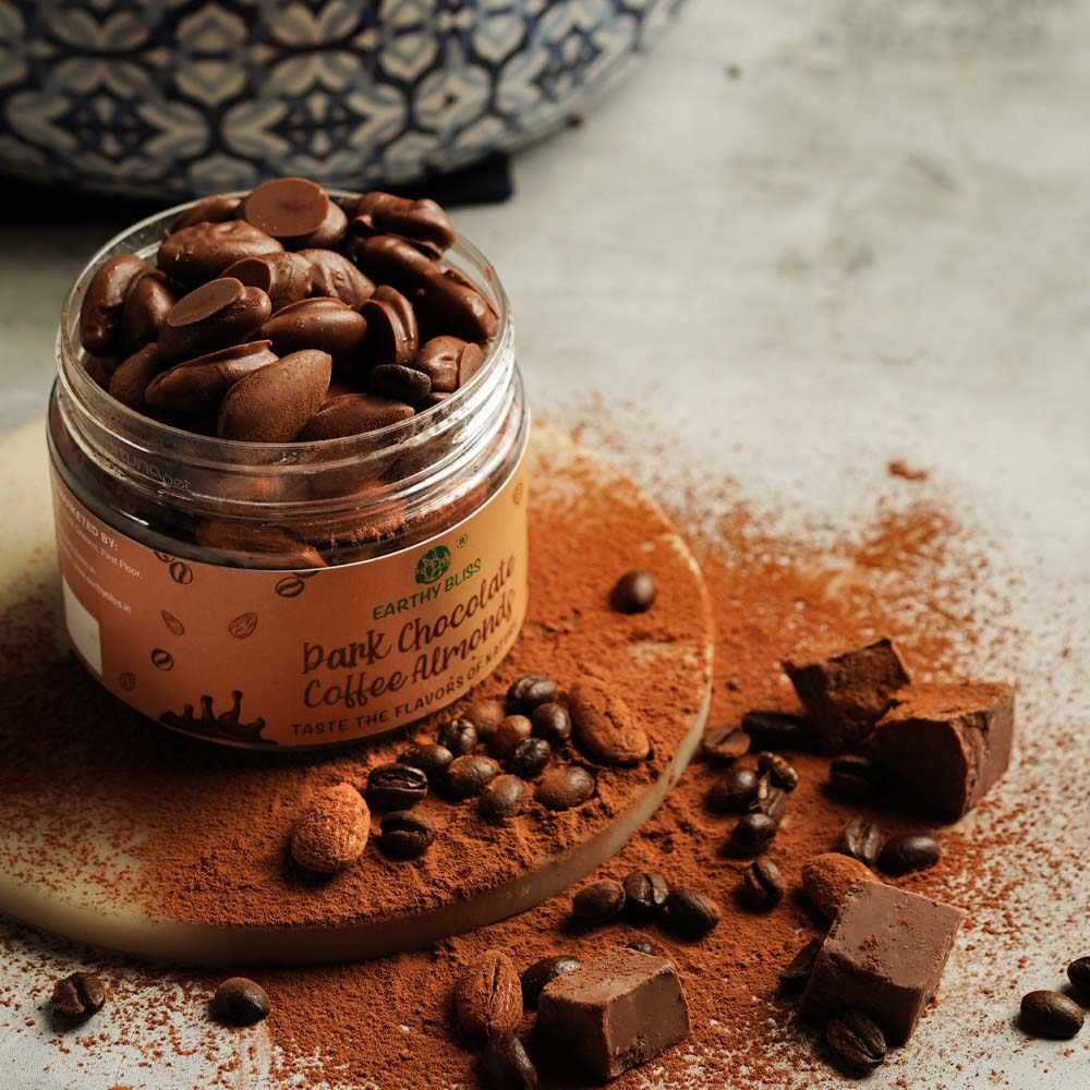 Earthy Bliss Dark Chocolate Coffee Almonds-Boozlo