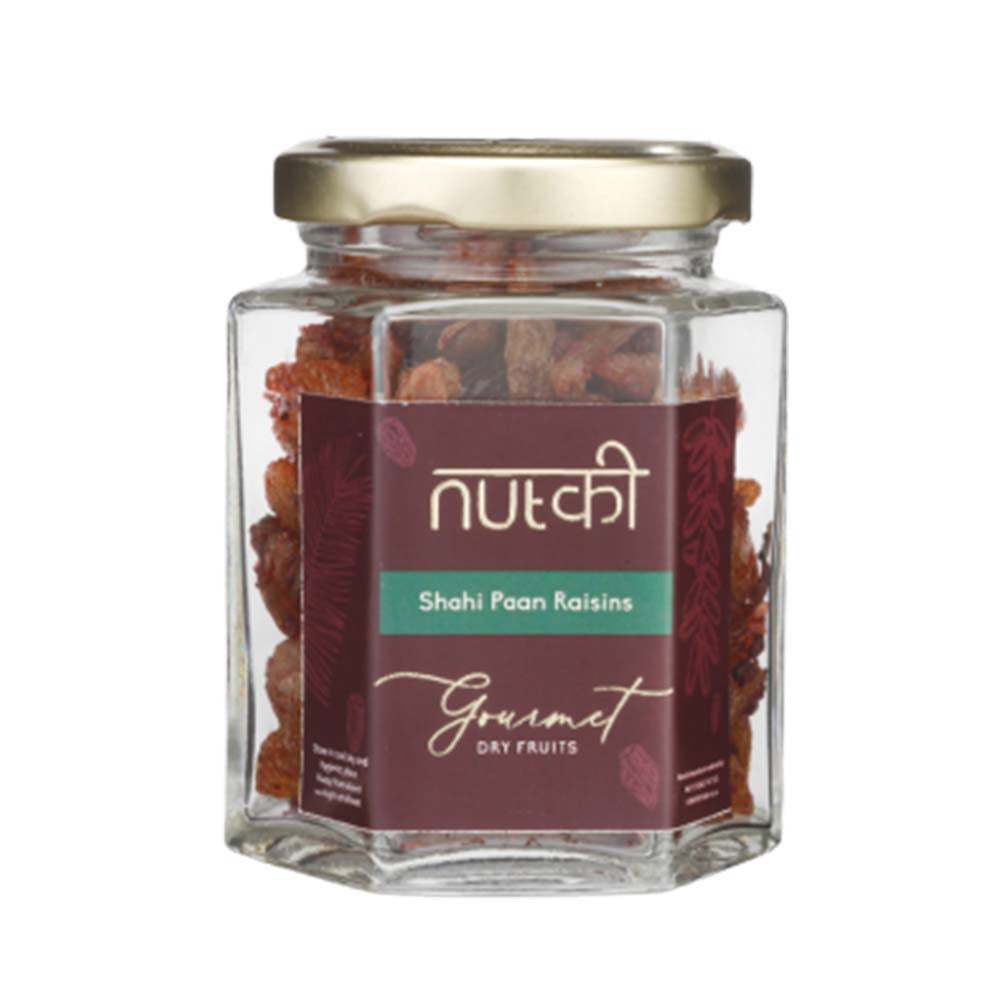 NUTKI Shahi Paan Raisins with Reusable Glass Jar-Boozlo