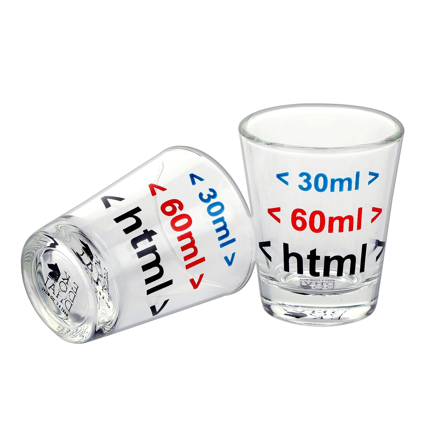 Ek Do Dhai Html Shot Glass- 60ml (set of 2)