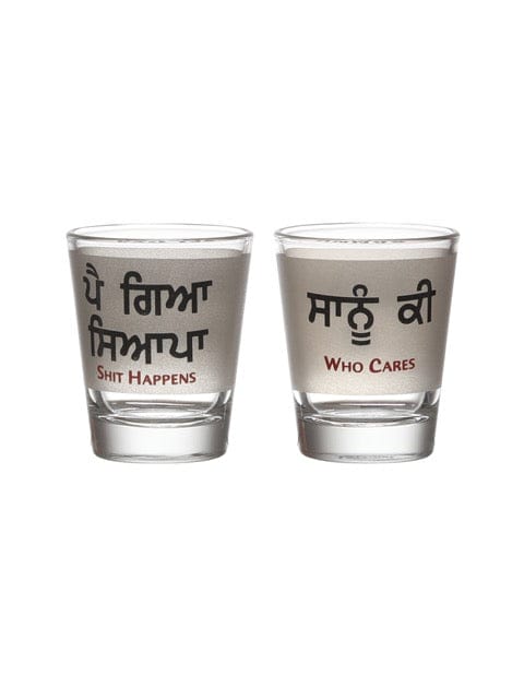 Ek Do Dhai Pai Gya Syappa-Sannu Ki Shot Glass - 60ml (Set of 2)