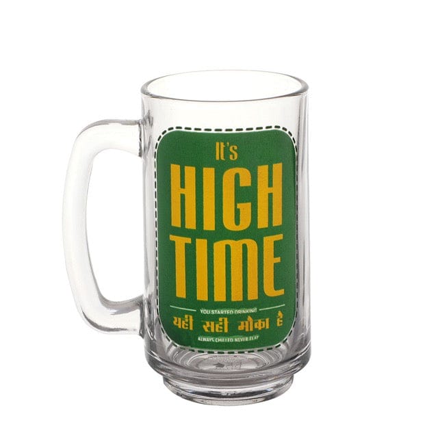 Ek Do Dhai Its High Time Beer Mug Green - 350ml