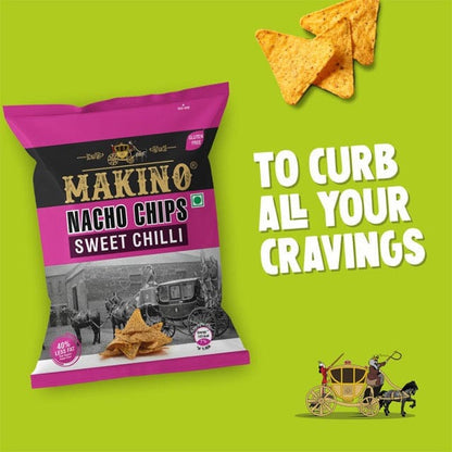Makino Nacho Chips Sweet Chilli - 60gms each (Pack of 6)-Boozlo