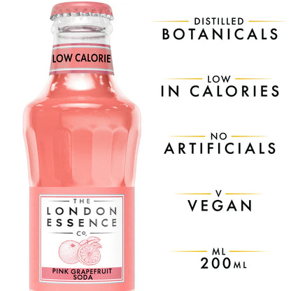 London Essence Co. Pink Grapefruit Soda Water - 200ml-Boozlo