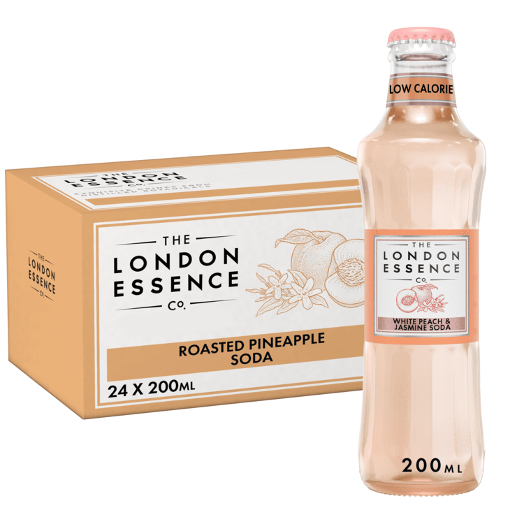 London Essence Co. White Peach &amp; Jasmine Soda - 200ml-Boozlo