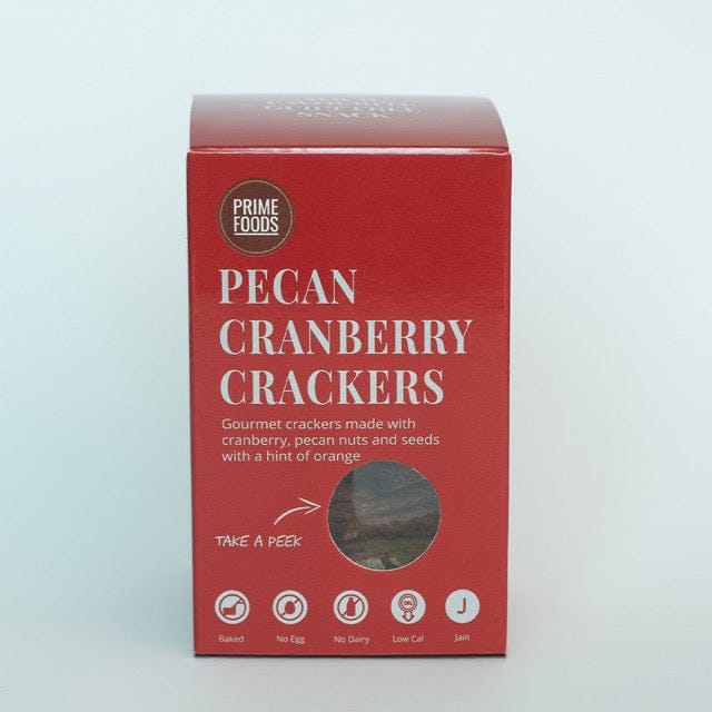 Prime Foods Pecan Berry Crackers with Pumpkin Seeds - 80gms-Boozlo
