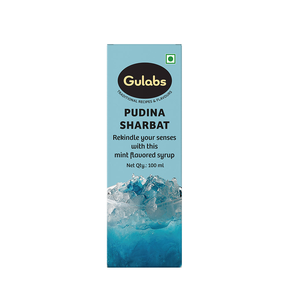 Gulabs Pudina Sharbat - 100ml (Pack of 2)-Boozlo