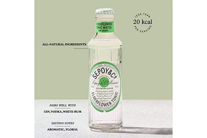 Sepoy &amp; Co Elderflower Tonic Water - 200ml (Pack Size)-Boozlo