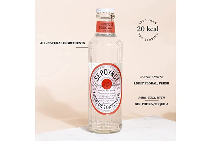 Sepoy &amp; Co Hibiscus Tonic Water - 200ml (Pack Size)-Boozlo
