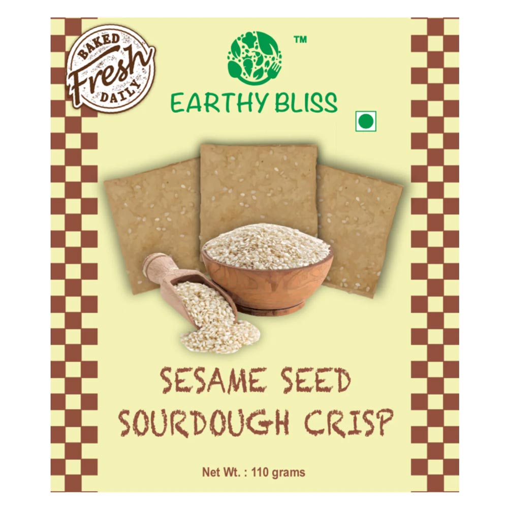 Earthy Bliss Sesame Sourdough crisps-Boozlo