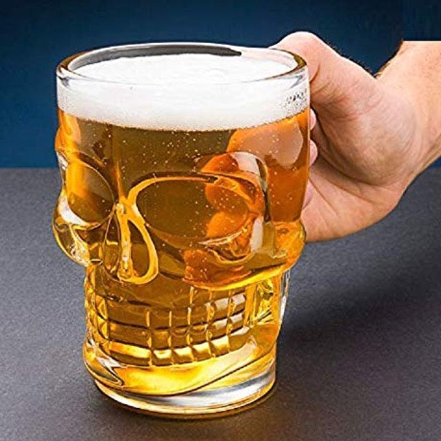 The Bar Shop Skull Beer Mug - 520ml (Set Of 2)-Boozlo