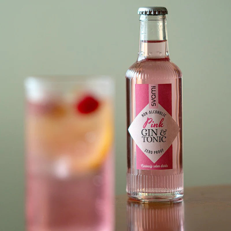 Svami Non-Alcoholic Pink Gin &amp; Tonic - 200ml (Pack Size)-Boozlo