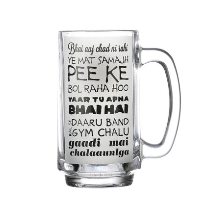 Ek Do Dhai Talli Talk Beer Mug - 350ml