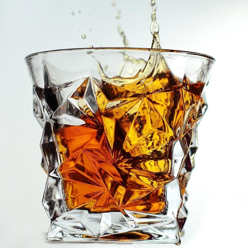 The Bar Shop Crystal Cut Whiskey Glasses - 300ml (Set of 6)-Boozlo