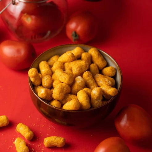 Snackible Tangy Tomato Chickpea Puffs - 100gms (Pack of 6)-Boozlo