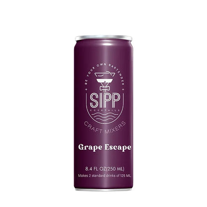 Sipp Cocktail - Ginger Grape Mania Case (12 Ginger Hops, 12 Grape Escape)-Boozlo