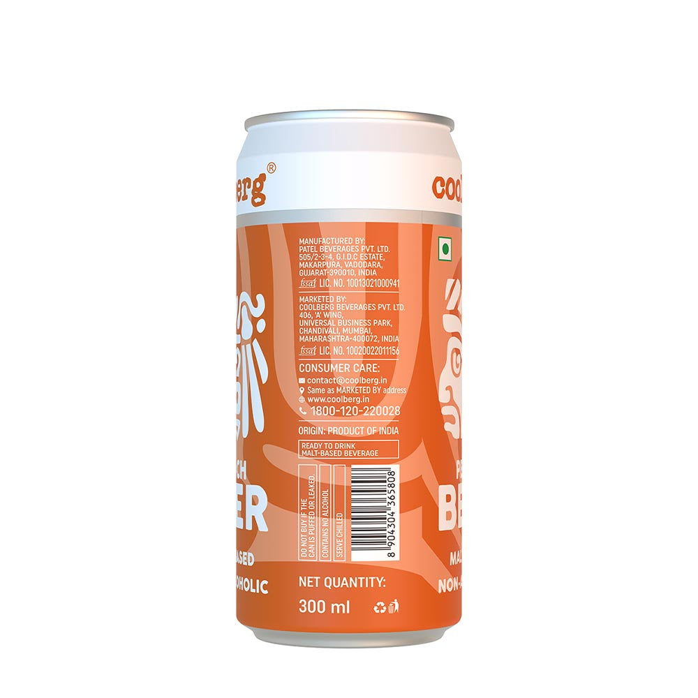 Coolberg Peach Non-Alcoholic Beer Can 