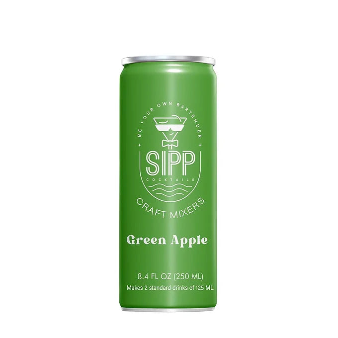 Sipp Cocktail - Green Apple Ginger Fizz Case (12 Green Apple, 12 Ginger Hops)-Boozlo
