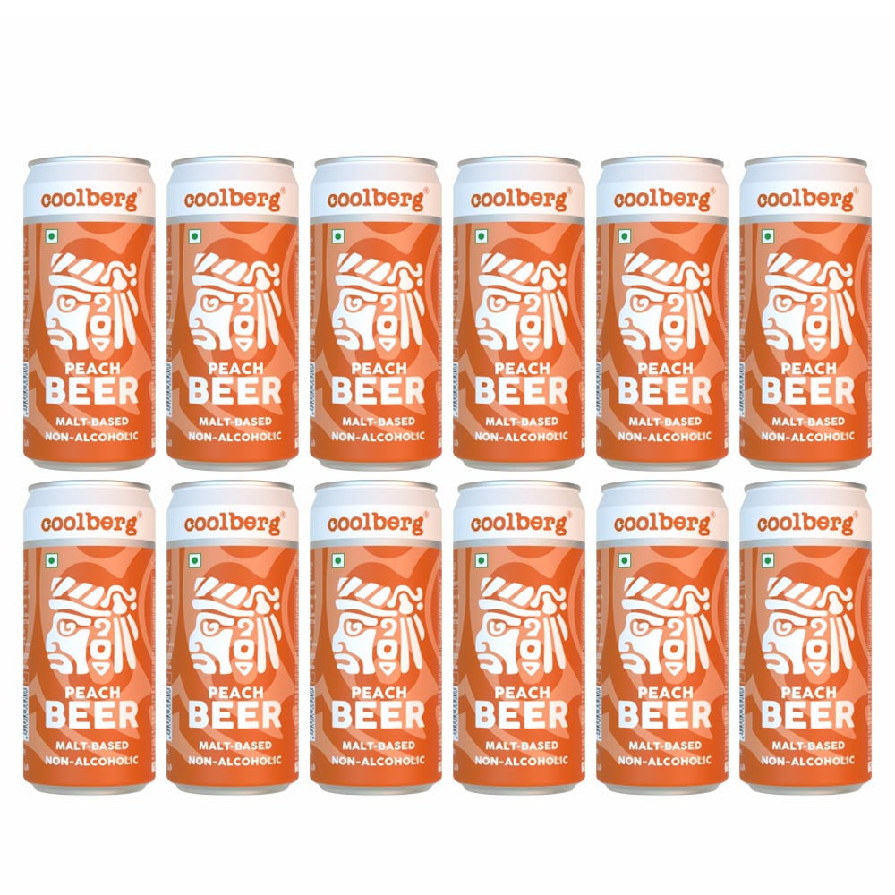 Coolberg Peach Non-Alcoholic Beer Can - 300ml (Pack Size)
