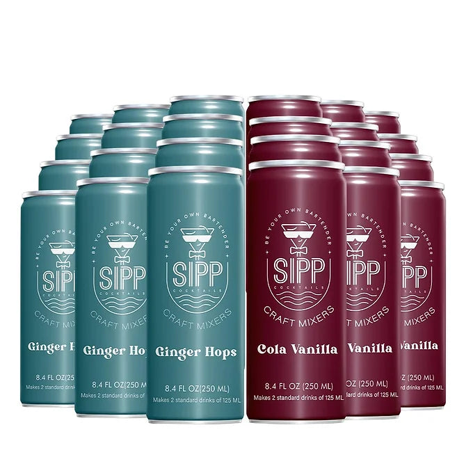 Sipp Cocktails Ginger Cola Zap Case - 250ml (12 Ginger Hops, 12 Cola Vanilla)-Boozlo