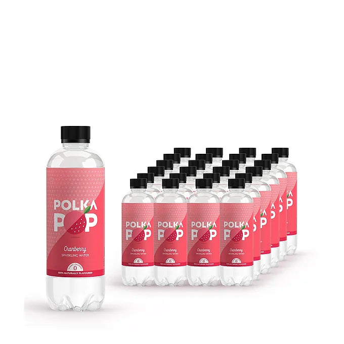 Polka Pop Cranberry Sparkling Water - 350ml (Pack Size)-Boozlo