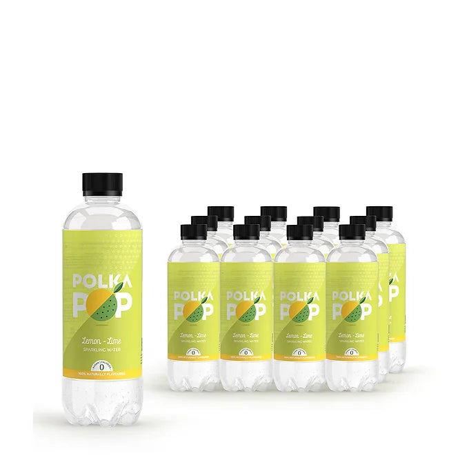Polka Pop Lemon Lime Sparkling Water - 350ml (Pack Size)-Boozlo