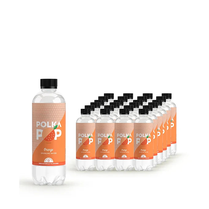 Polka Pop Orange Sparkling Water - 350ml (Pack Size)-Boozlo