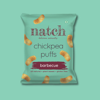 Natch Chickpea Puffs Barbecue (Pack of 3) - Boozlo