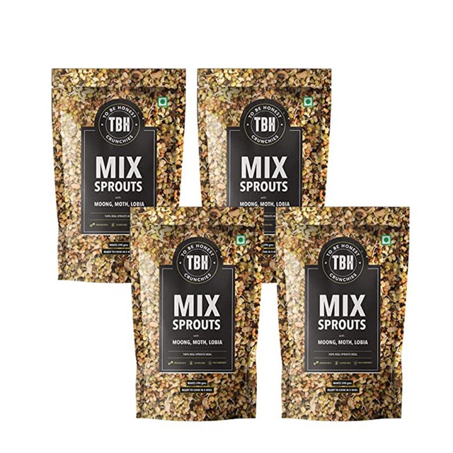 TBH Mix Sprouts with Moth Lobia - 290gms each (Pack of 4)-Boozlo