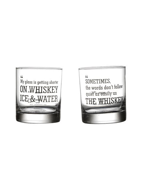 Ek Do Dhai Quote Whiskey Glass (Set of 4)