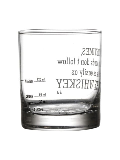 Ek Do Dhai Quote Whiskey Glass (Set of 4)
