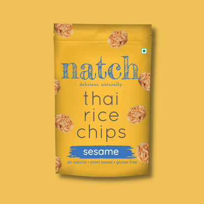 Natch Rice Chips Sesame 100gms-Boozlo