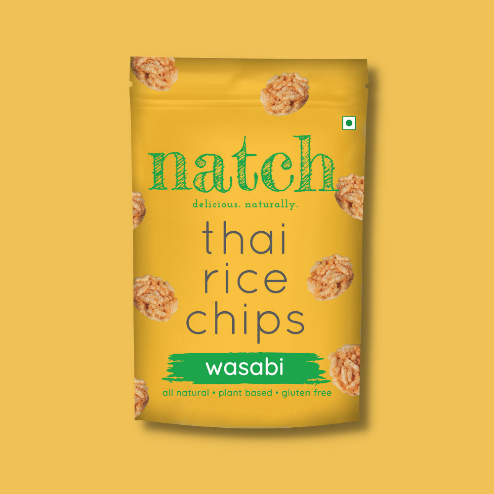 Natch Rice Chips Wasabi - 100gms-Boozlo